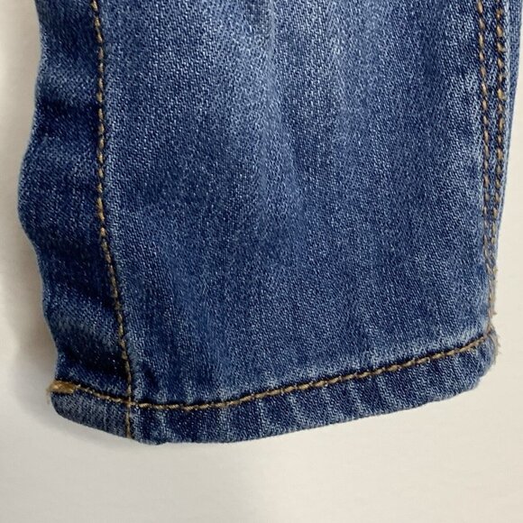 OshKosh B'gosh Vestbak Size 6M Overalls Denim Heart Embroidered Butterfly Snaps - Picture 10 of 12